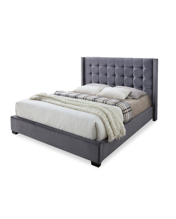 Мягкая кровать 2868 grey 160 см без ящика